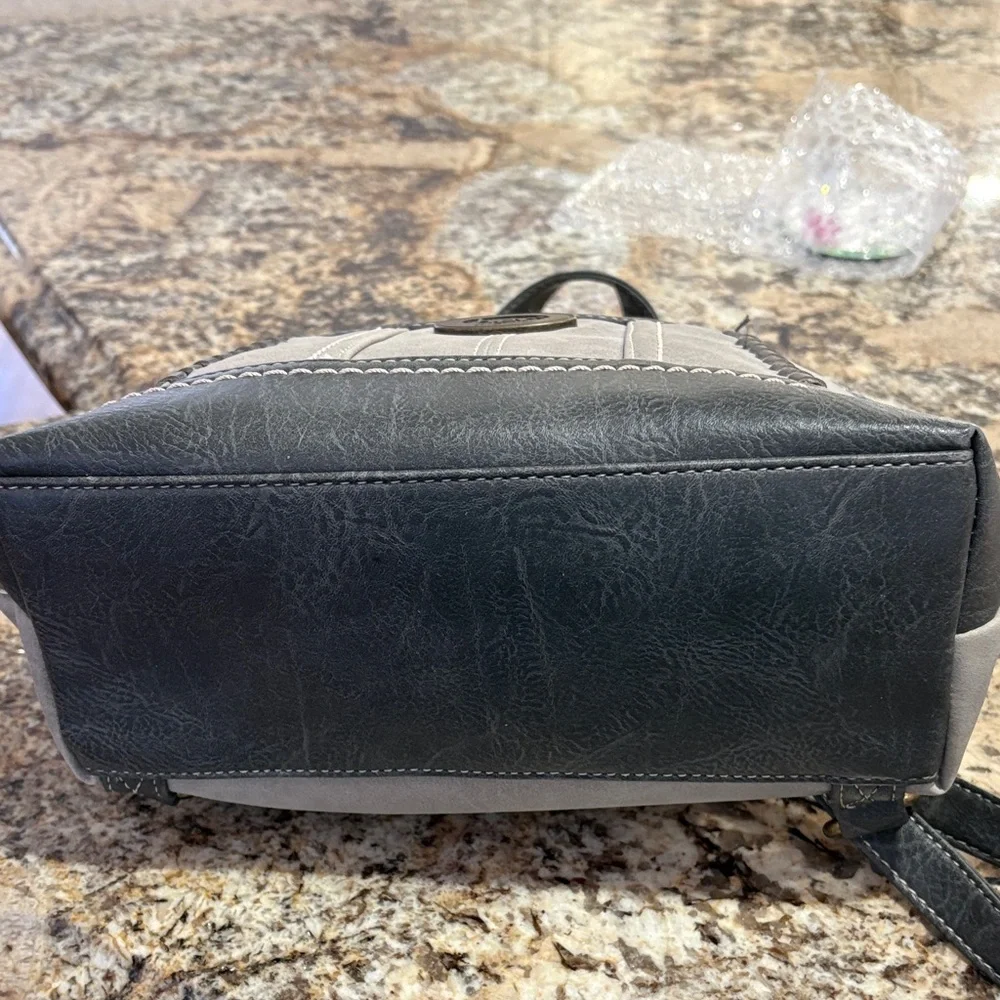 b.o.c. Gray and Black Stitched Backpack - Picture 3 of 9